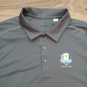 Cutter Buck Shirt Mens Extra Large Grey Golf Ryder Cup 2016 Hazeltine Stretch‎